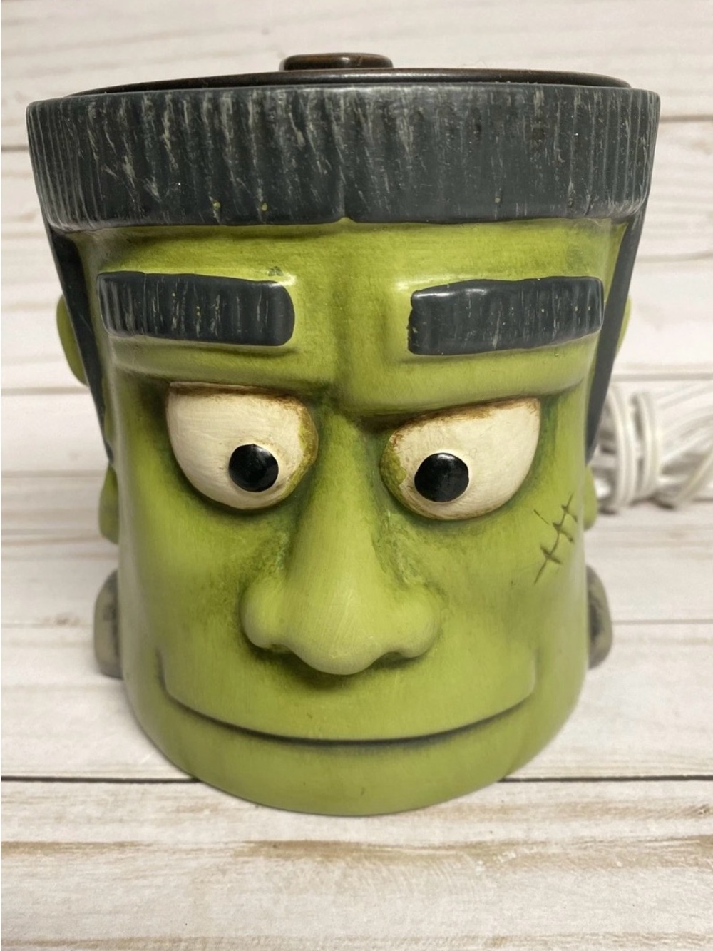 Green Frankenstein Ceramic Wax Warmer Halloween
